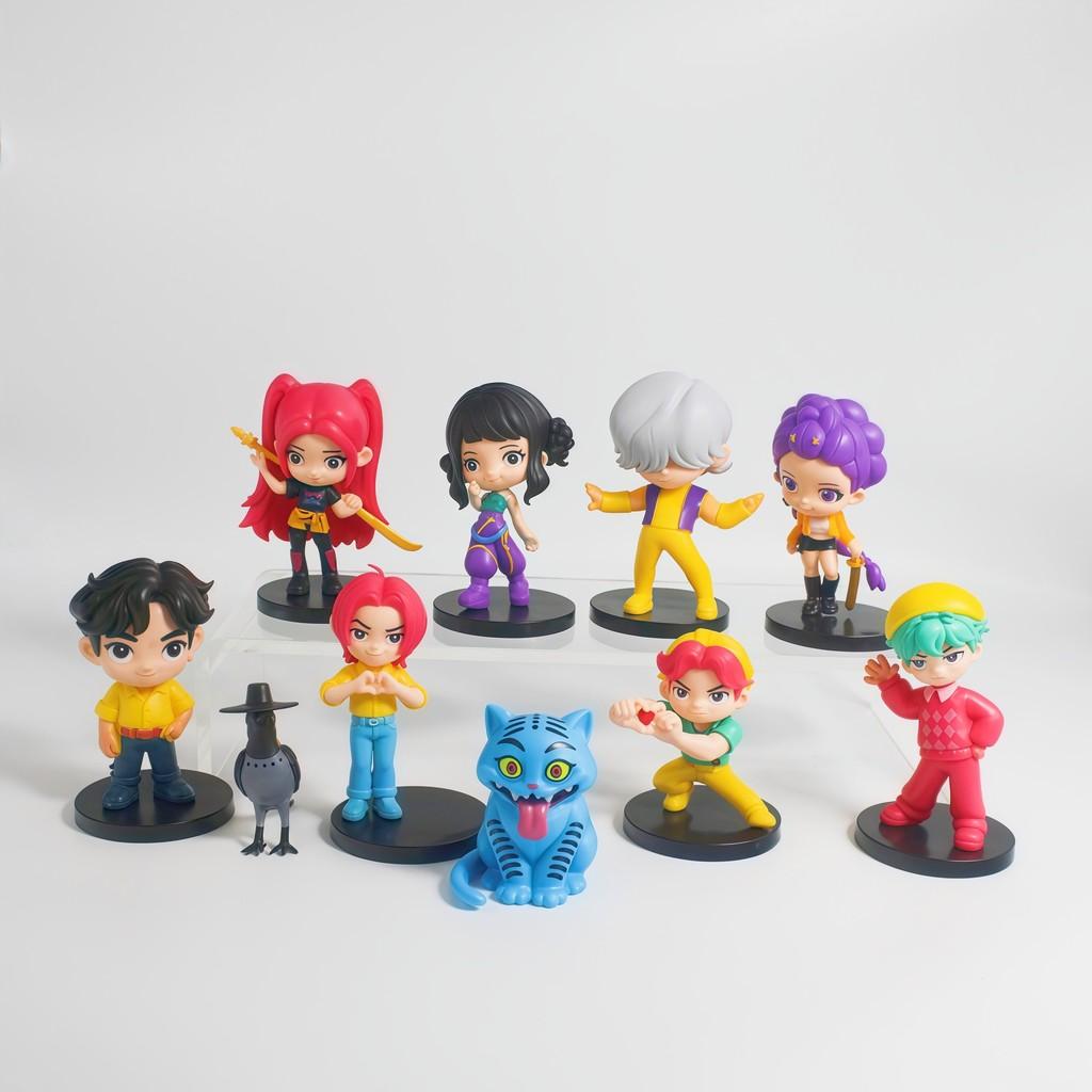 Kpop Demon Hunters Pvc Figurine Collection Set, Perfect Ornament For Fans And Collectors Home Office Decor
