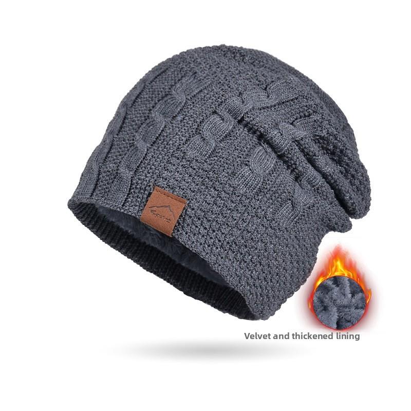 Knitted Winter Hat For Women With Thickening Lining Windproof Warmth For Outdoor Activities