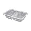 Jiwanggu Disposable 500ml 2-Compartment Food Containers with Lids