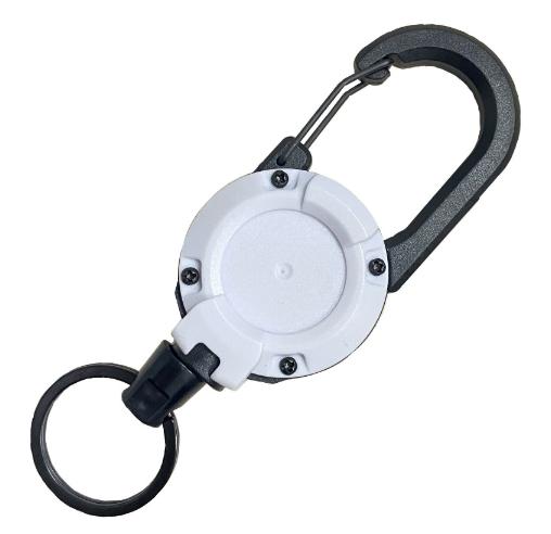 

Heavy Duty Retractable Keychain with Steel Cable Carabiner Clip Anti-Lost Pull Reel Lanyard for Outdoor Sports Tools Keys ID Bad