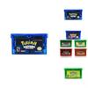 Ensemble de Cartouches de Jeu Gba Classiques Mettant en Vedette des Pocket Monsters Emblématiques aux Couleurs Vibrantes