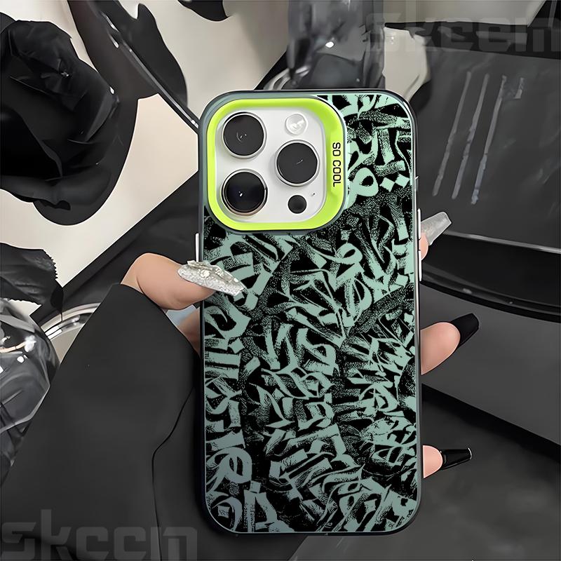 Retro Circular Totem Design Phone Case for iPhone 17 16 15 14 13 12 11 Pro Max XS X XR 8 7 Plus 16E Shockproof Matte Hard Cover