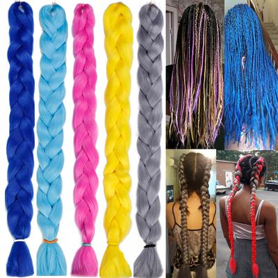 Jumbo Braiding Hair 165g 41 inch Kanekalon Hair For Afro Extensions Impletituri En-gros Par sintetic fals