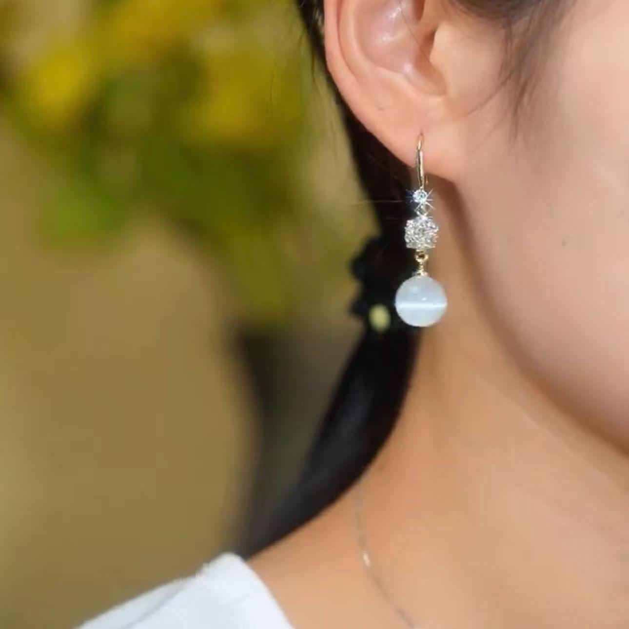 Elegant Zircon & Pearl Drop Earrings for Women - 2025 Trend
