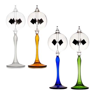 Crookes Solar Radiometer Tabletop Ornament Sunlight Energy Rotating Vanes for Office Table Fireplace Gift