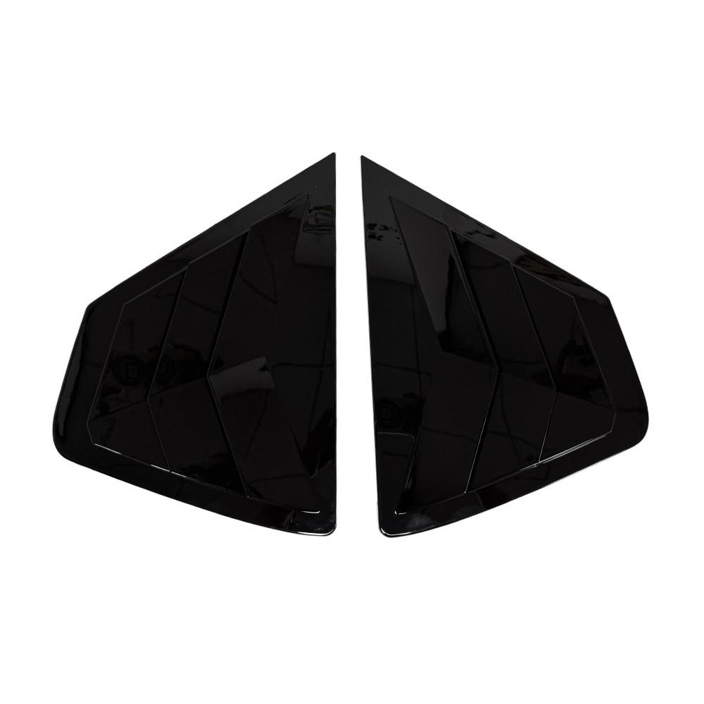 For Nissan Tiida Hatchback 2016- ABS Plastic Window Quarter Louver Scoop Cover Side Vent Shutter Trim Adhesive Accessories