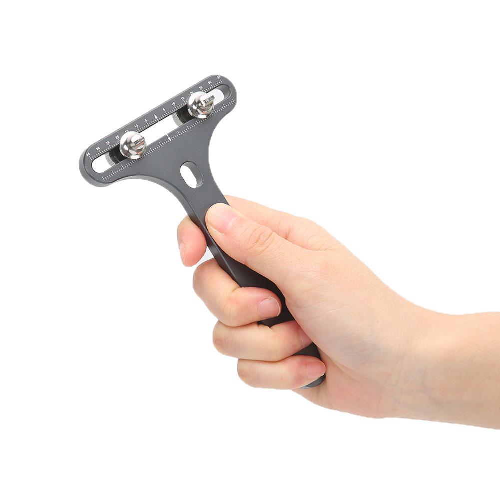 Watch Opener Two Feet T shape Watch Back Case Opener Watch Repairing Tool(Silver Gray Flat Head )