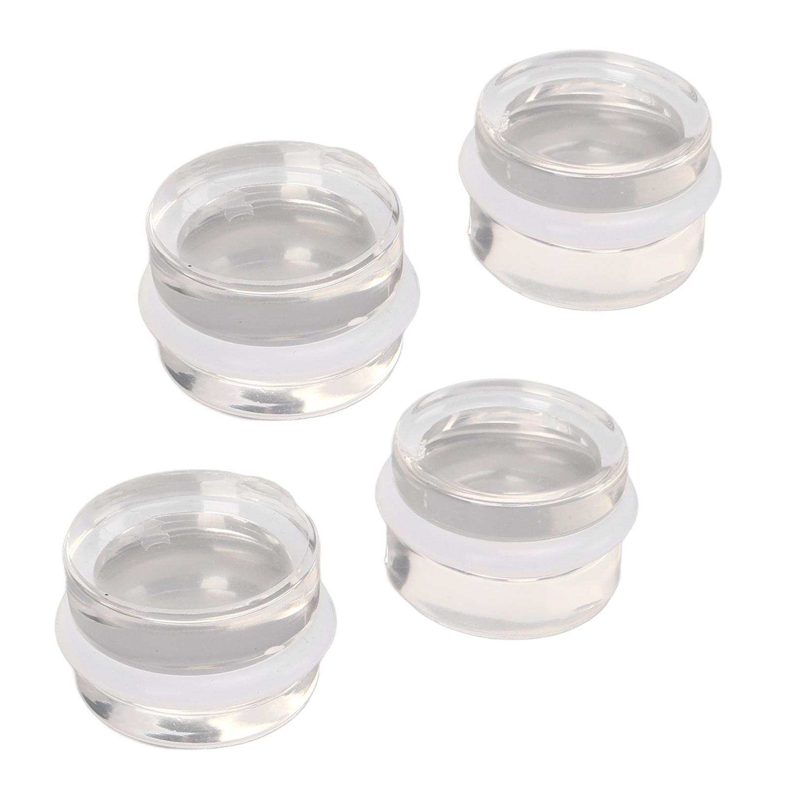 

4 шт. Дверной стопор пластиковый акриловый прозрачный круглый не сверлящийся для гостиной ванной комнаты