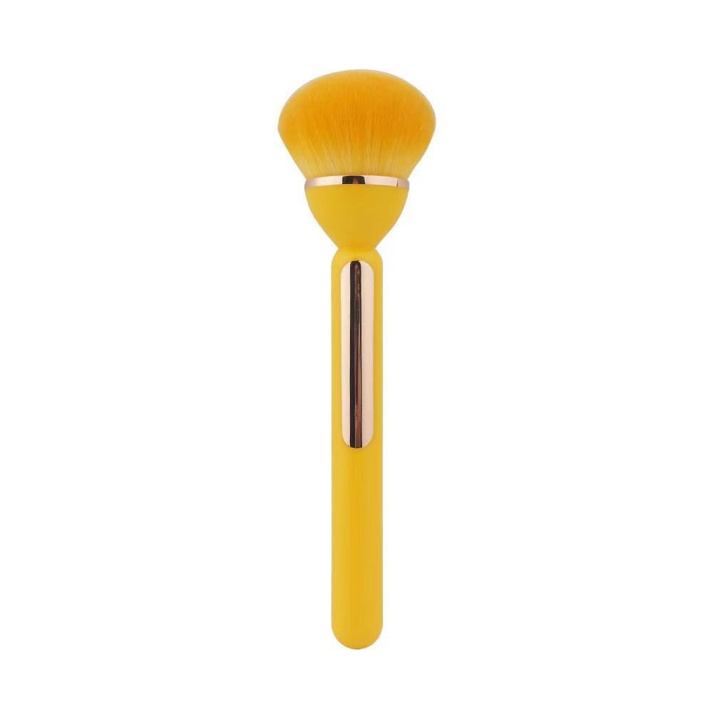 Lotus Brush Small Bulb Blush Brush Artificial Fiber Hair Plastic Handle Makeup Loose Powder Brush Setting Makeup