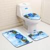 Christmas Bathroom Floor Mat Toilet Three-Piece Set