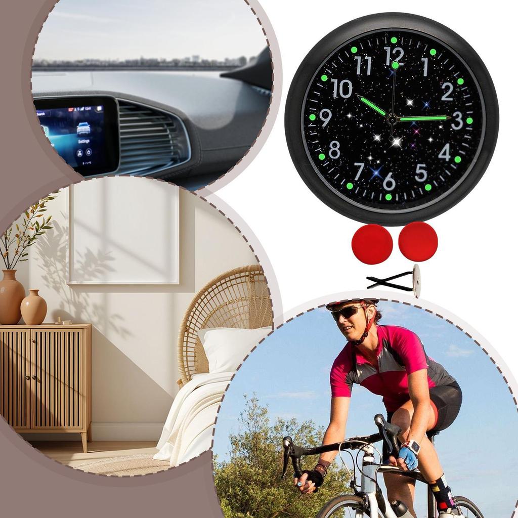 Dashboard Clock Quartz Luminous Watch Decor Replacements Pocket Clock For Car Dashboard Motorcycle Vehicle Interior Vent