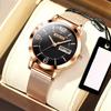 Ladies Watch Calendar Fashion Casual Alloy Steel Strap Quartz Watch