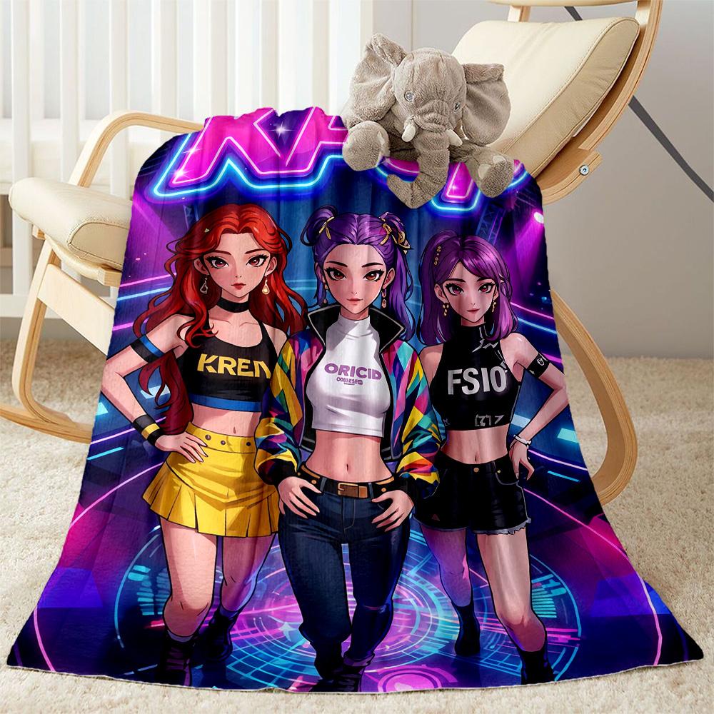 K-pop Stars Shine Bright Blanket Soft & Cozy Great for Bed Office Chair Livingroom Four Seasons Multipurpose Modern Style