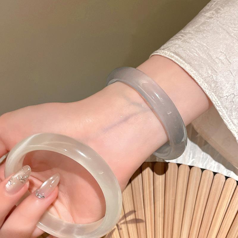 New Chinese-style glazed geometric round bracelet, simple and versatile temperament bracelet, personalized niche design jewelry