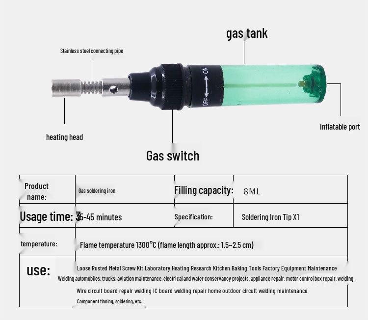 HT Pen-Type Three-in-One Inflatable Gas Soldering Iron Torch