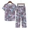 Summer Women's  Cotton Pajamas Women's Thin Short Sleeve Set Plus Size Women's Loungewear Can Be Breathable and Antibacterial Sleepwear