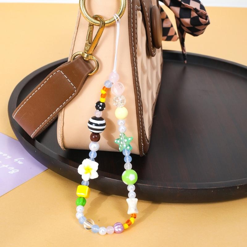 Decorative Elegant Phone Strap Multipurpose Mobile Decoration Trendsetting Beaded Phone Cord for Smartphones Travel Use