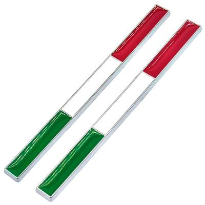 Shymie Autoemblem Italienischer Aufkleber 3D Tricolore Metallaufkleber Flaggenmuster Außen für Italienisch