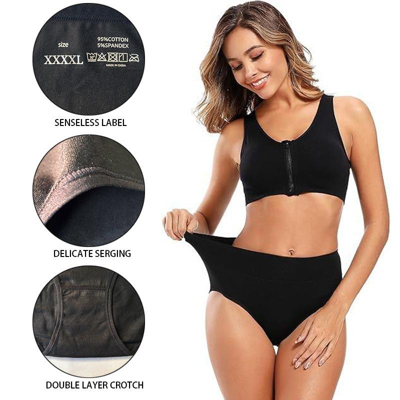 Damenunterwäsche aus reiner Baumwolle, hochtailliert, Bauch- und Hüftlift-Unterwäsche, Amazon-beliebt, große Größe, Dreieck