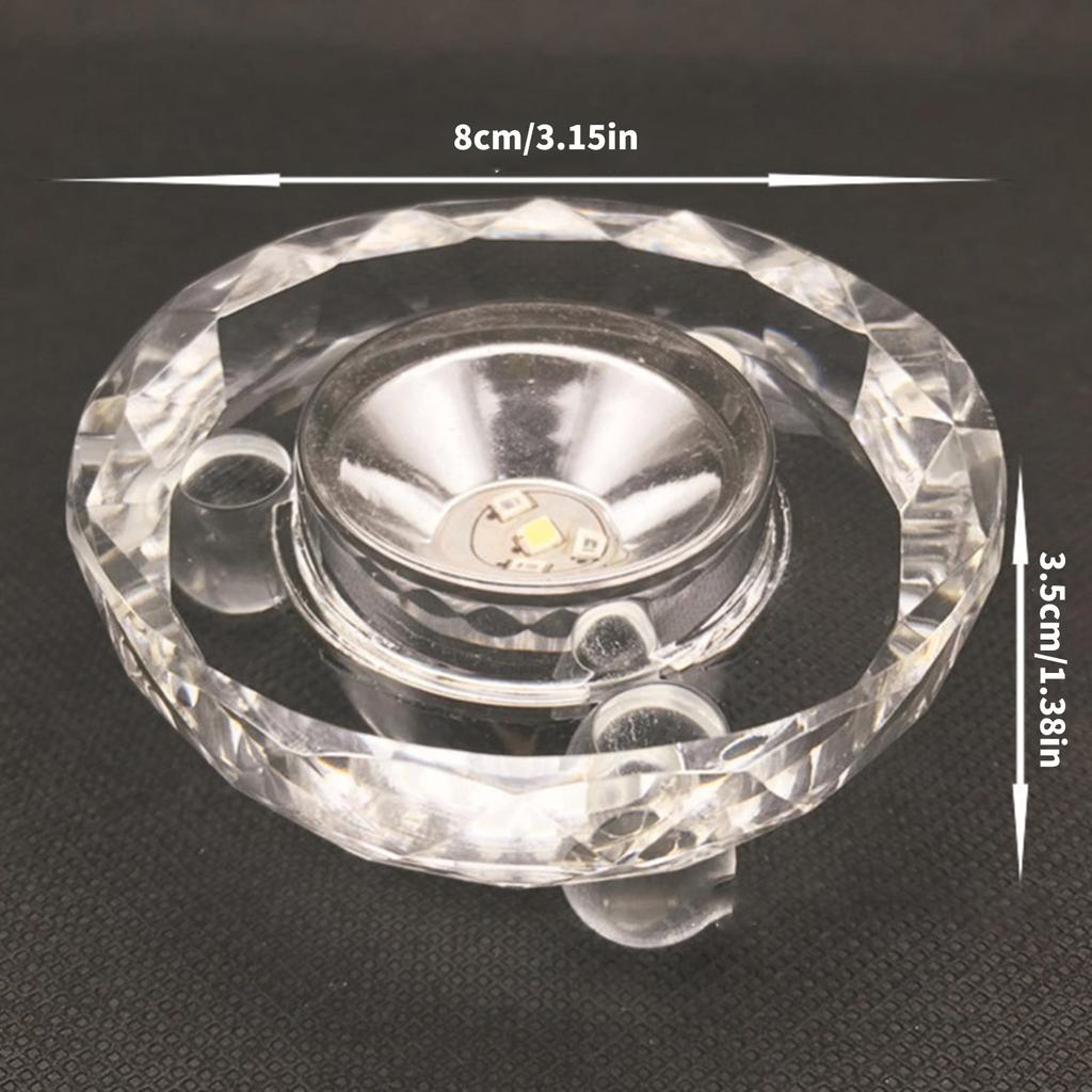 Multicolor LED Illuminated Base With USB Power for Crystals Display and Artwork Showcase Sturdy Plastic Designs