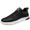 Genuine Leather Men Skataboard Shoes Elevator 6/8CM Height Increase Sports Hollow Breathable Sneakers Heightening Shoes