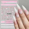 5D Ballet Bow Lace Embossing Self Adhesive Nail Art Stickers Shiny Charming Manicure Decals Nail Supplies