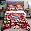 Sada 3ks povlaků na přikrývku (1 * Povlak na přikrývku + 2 * Povlak na polštář, Bez jádra), FC Bayern Sada povlečení s potiskem, Dekorace do ložnice, Celoroční, Dárek k narozeninám