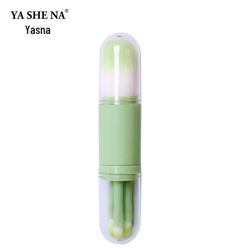 

Портативный мини-набор кистей для макияжа Yasna 4-в-1 – Включает кисть для румян