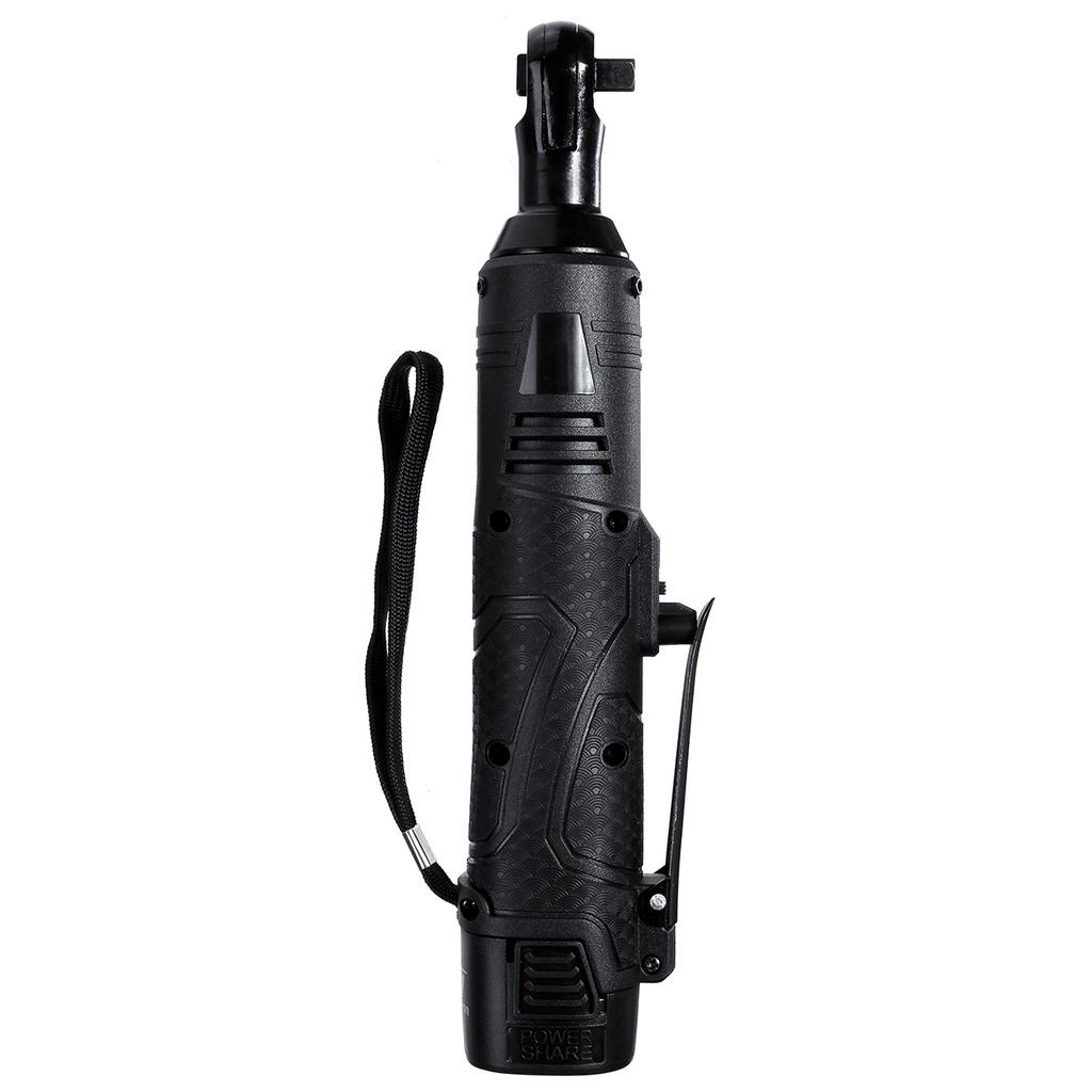 18V Electric Wrench 3/8 Cordless Ratchet with Battery LED Light Kit Right Angle Rechargeable Scaffolding 60N.m Torque