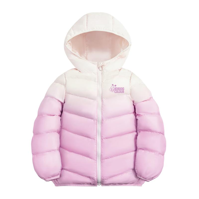 Девочки, легкая пуховая куртка Boboduck с градиентной расцветкой 120