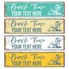 Vintage Aluminum Beach Sign 40x10cm Customizable Retro Vacation Wall Decor Indoor/Outdoor