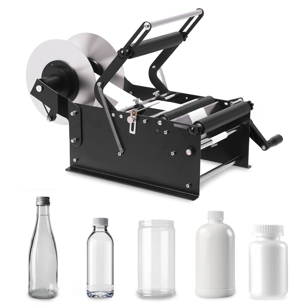 Wine Bottle Sticker Label Applicator with Handle Manual Round Bottle Labeling Machine Manual Labeling Machine for Round Bottles