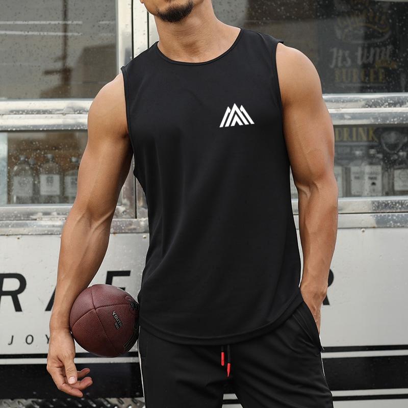 Men'S Clothing Four Seasons Outdoor Basketball Quick Dry Fashion Gym Tank Top Sport Leisure Breathable Sleeveless Shirt