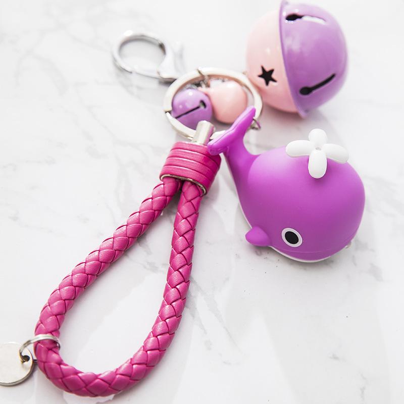 Whale LED Sound Keychain Mini Flashlight & Bag Pendant