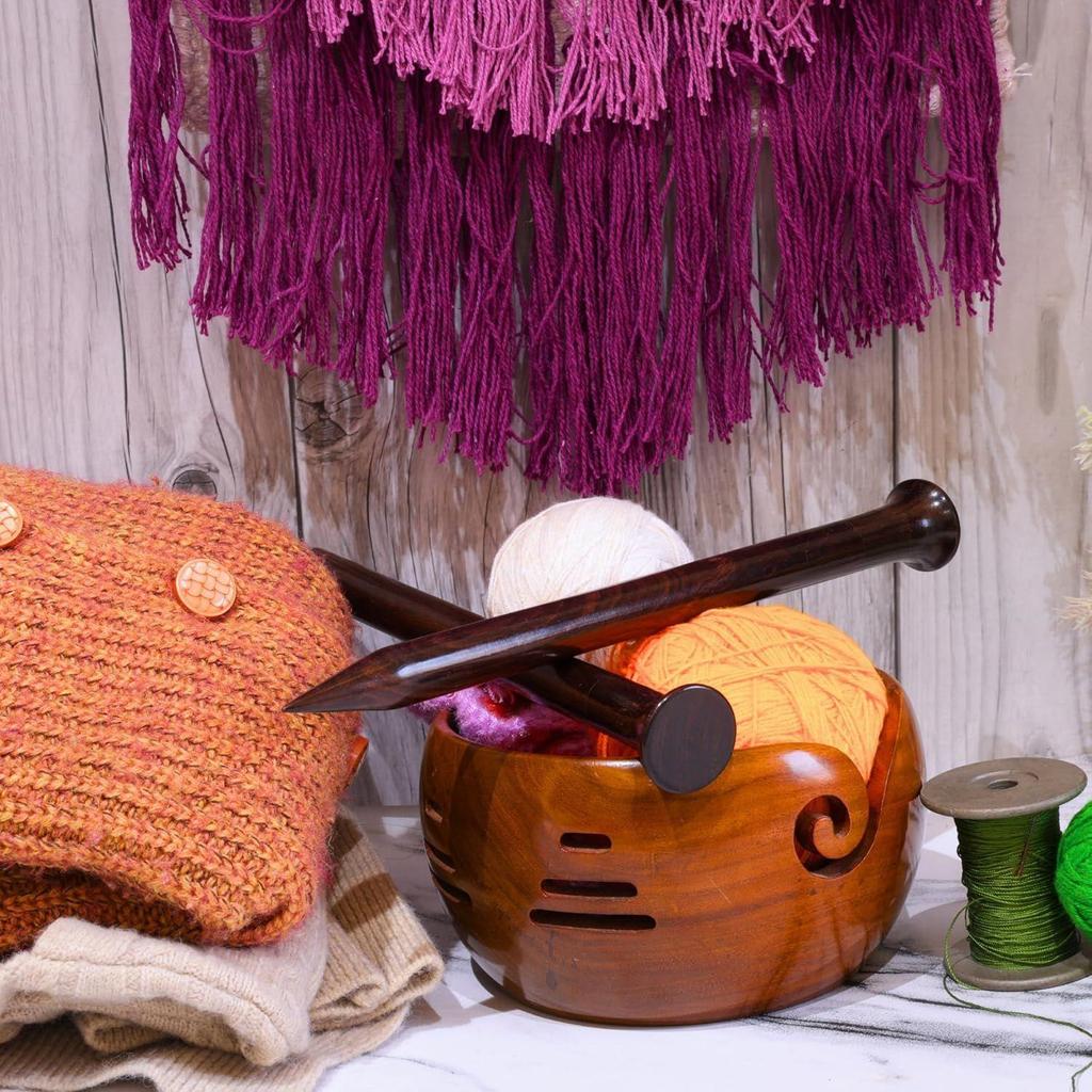 US Größe 9-14" Palisander & Ahorn Gefertigte Premium Garn Stricknadeln | Nähzubehör & Bedarf (Rosenholz, 5,5 mm)