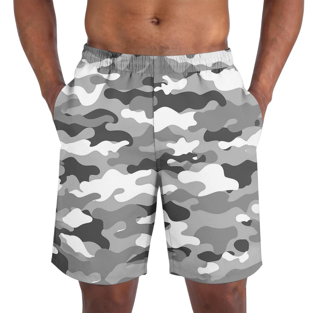 Men's casual trend camouflage printed shorts - Men's lightweight and breathable sports shorts
