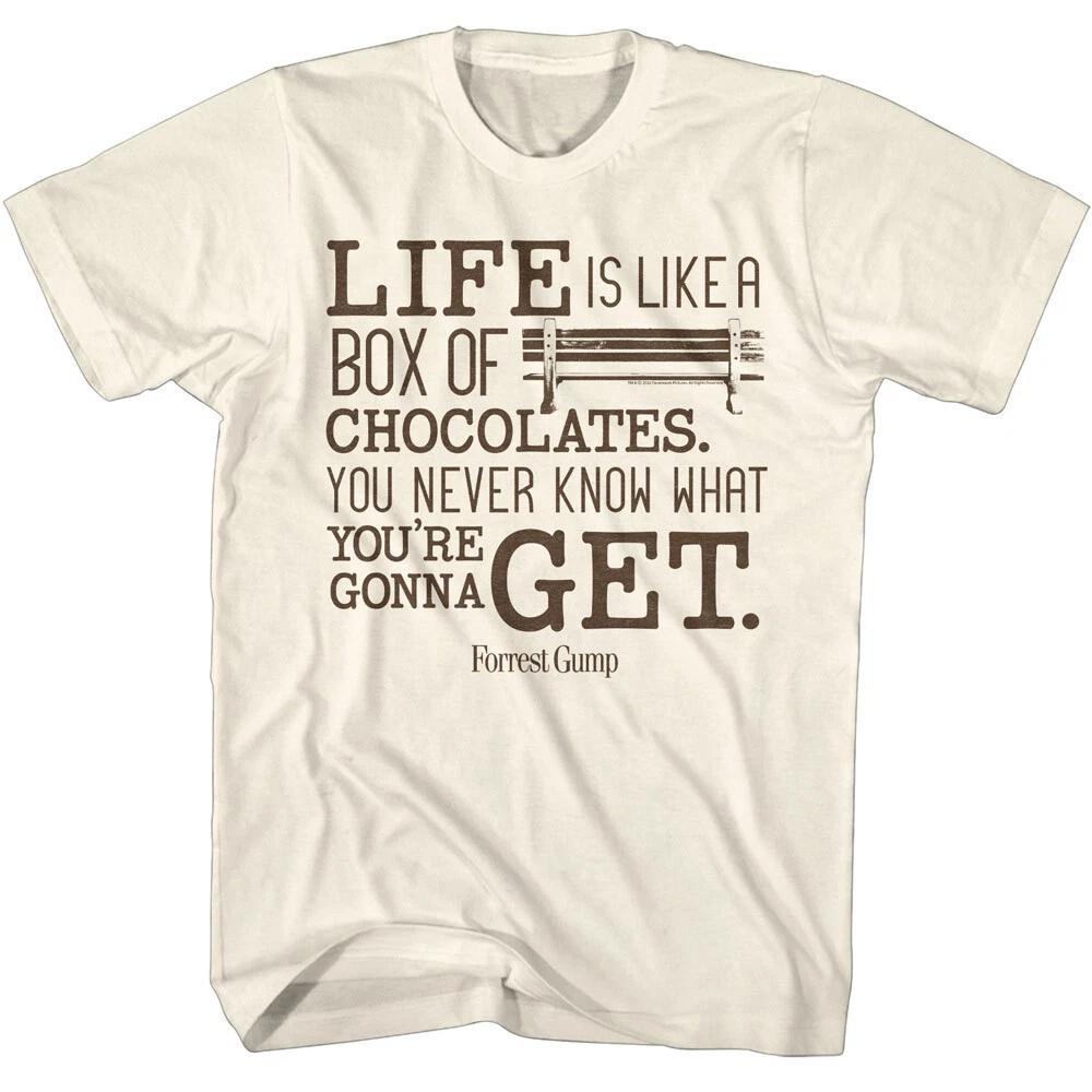 Forest Gump Movie Quote Life Is Like A Box Of Chocolates Men s T Shirt L