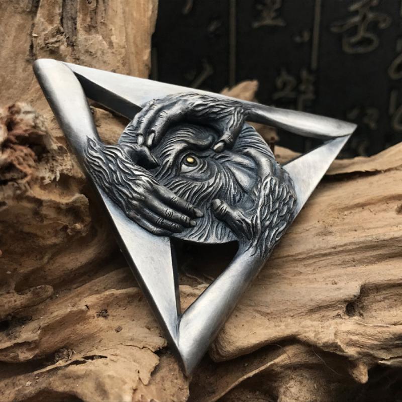 Collana con Ciondolo Design Tre Scimmie per Uomo alla Moda Versatile