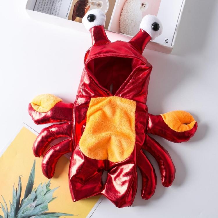 Crab Theme Dog Halloween New Year Costume Pet Hoodie for Small Dogs Pajamas
