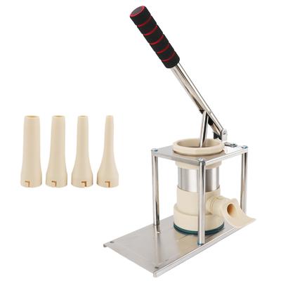 Wurstfüller ABS Edelstahl Vertikal Manuell Hausgemachte Wurstmaschine mit 4 Füllhörnern