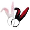 Female Cute Girls Lolita Cosplay Headband Fluffy Plush Sweet Long Rabbit Bunny Ears Bandana Hair Hoop Cartoon Anime Headpiece