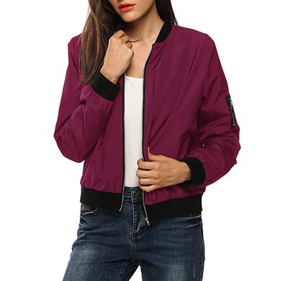 Feitong Womens Classic Quilted Jacket Short Bomber Jacket Coat