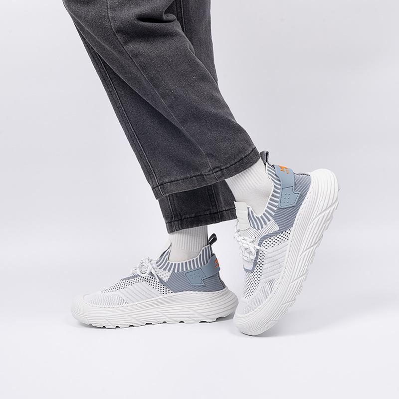 Global ZHQ-HY532 mesh fly-woven shoes men's new men's shoes summer breathable lightweight casual sports white shoes