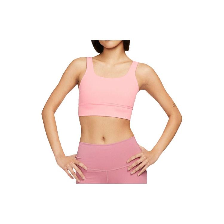 (WMNS) Nike Zenvy Longline Medium-Support Padded Sports Bra Pink Women s DO6620-611 L