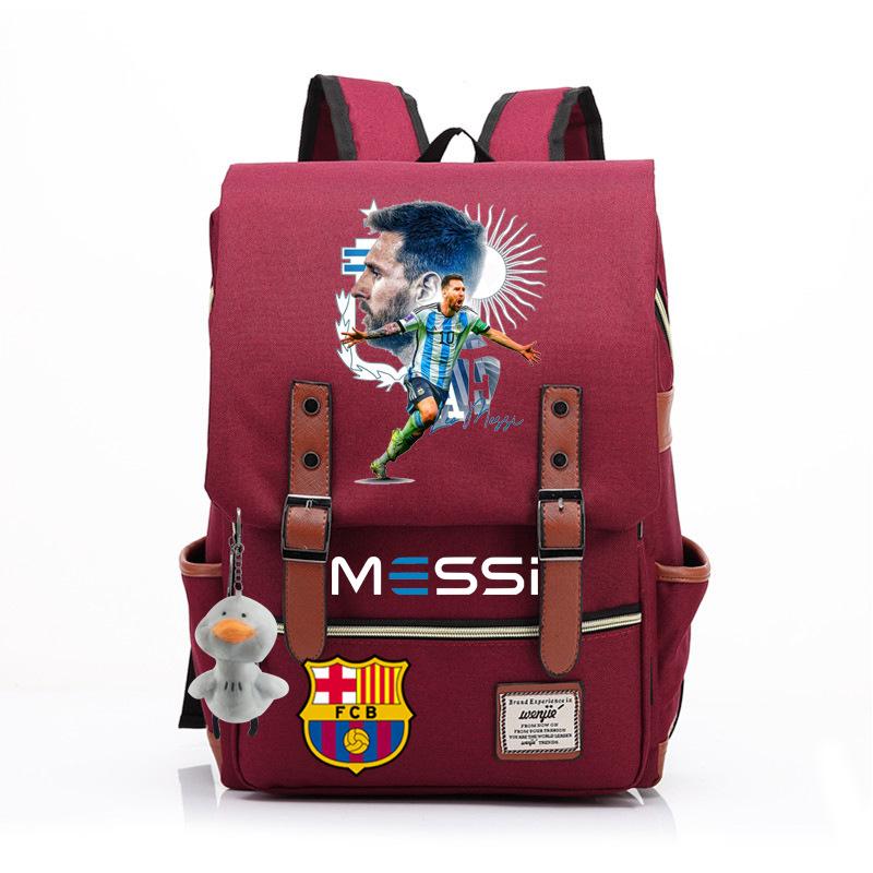 2023 neuer Schulranzen Lionel Messi Koreanischer Oxford-Stoff Rucksack Nylon, Reisetasche Damen Outdoor Rücken