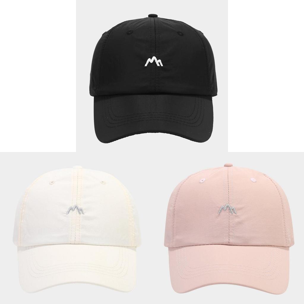 Outdoor Spring Baseball Cap With Embroidered Mountain Peak For Hiking And Sun Protection