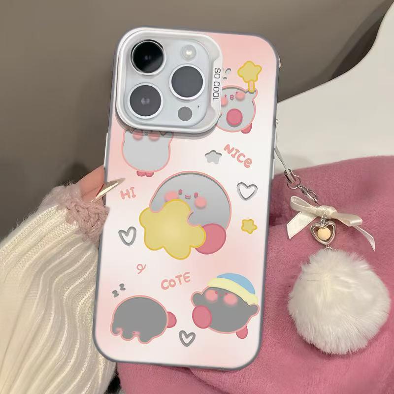

Kirby Cartoon Phone Case for iPhone 11 Pro Max/12 Pro Max/XS Max/16 Silver iPhone 7