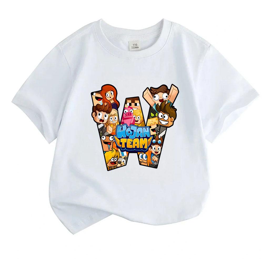 T-shirt a maniche corte girocollo 100% cotone per bambini e ragazzi, con stampa di simpatici personaggi dei cartoni animati e dei videogiochi, T-shirt morbide casual per l'estate e l'uso quotidiano