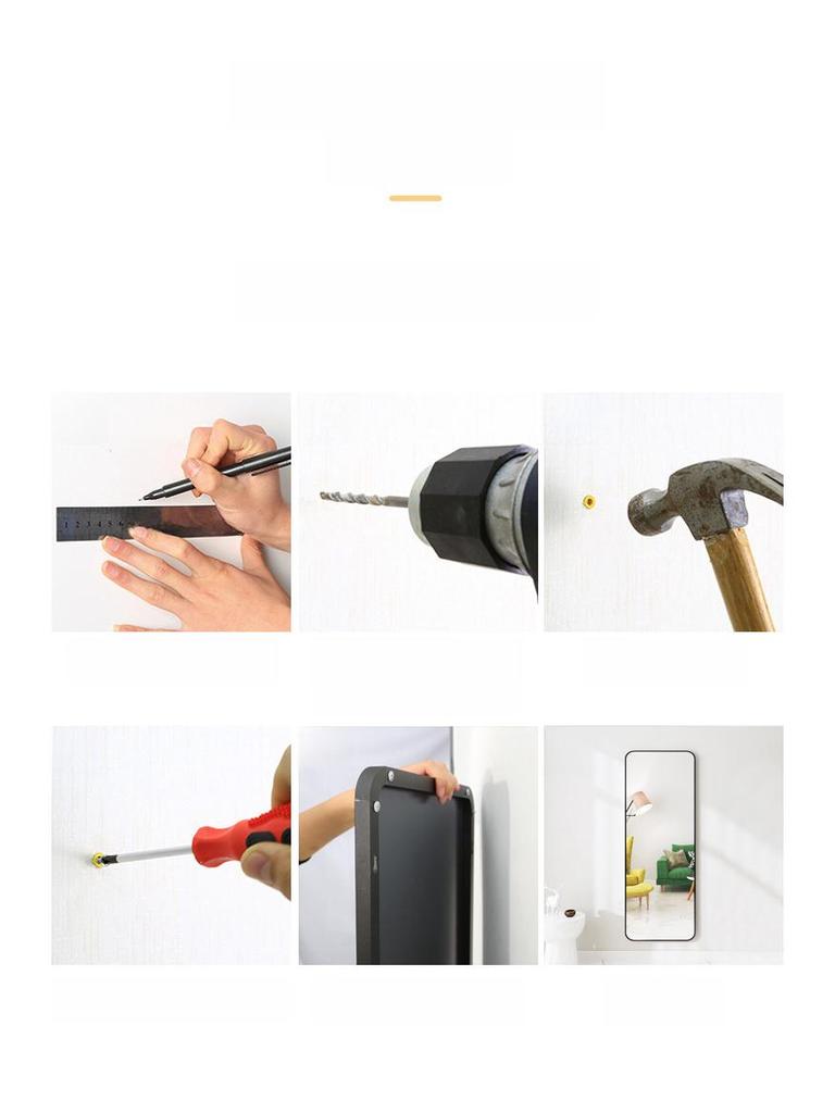 Full-Length Floor-Standing Wall-Mounted Dressing Mirror for Bedroom or Living Room.