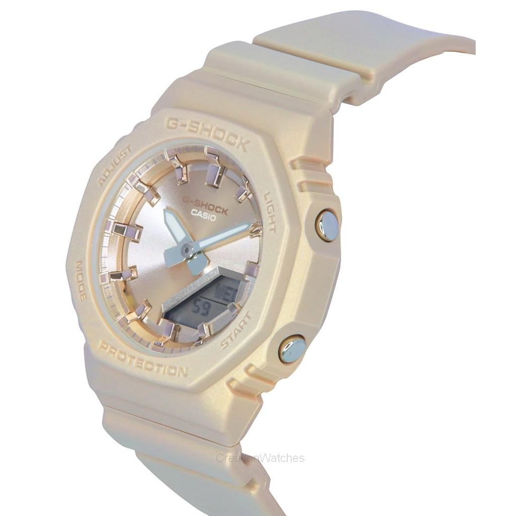 Casio G-Shock Analog Digital Bio-Based Resin Strap Rose Gold Dial Quartz GMA-P2100ST-9A 200M Women's Watch